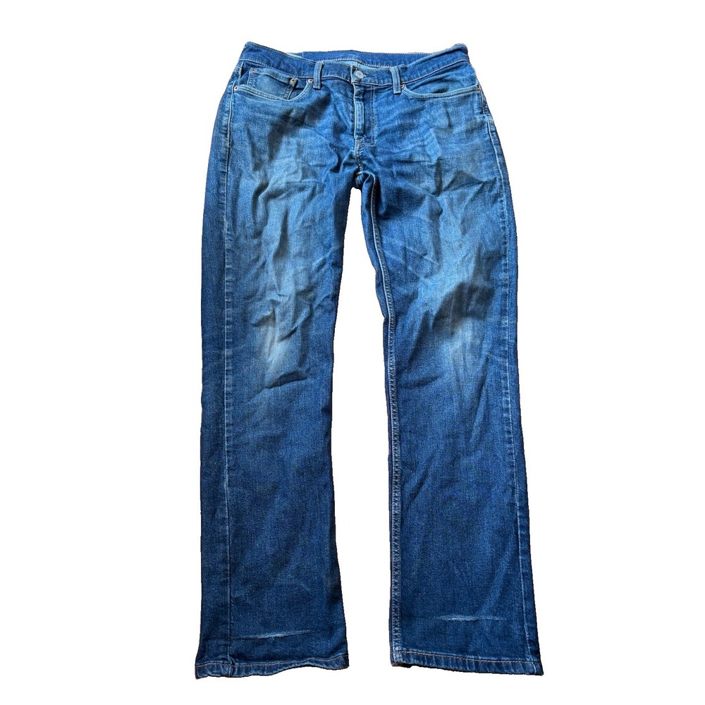 Levis 514‎ Jeans Mens 33x32 Blue Medium Wash Denim Slim Straight Fit 100% Cotton